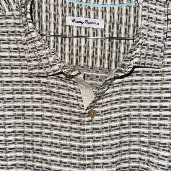 Tommy Bahama Geovanni Geo Silk Short Sleeve Button Down Shirt Size XXL - Picture 9 of 10